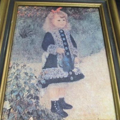 Girl With Watering Can & Young Child Art