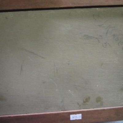 Antique Framed Painting Approx 12 1/2" x 9 3/4" There Is A Name On The Back