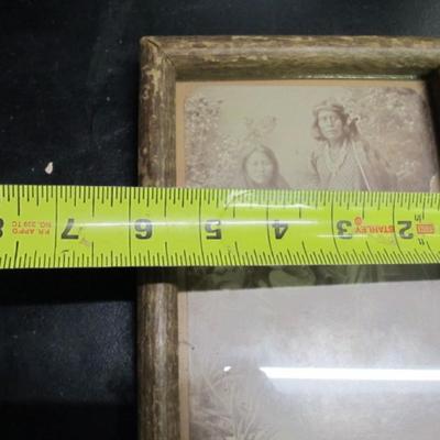 Framed Navajo Gayetenito & Squaw Wittick Photo 6" x 8"