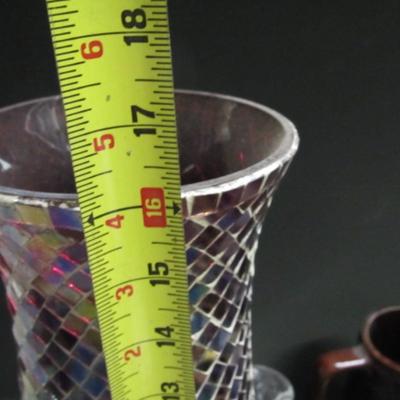 Home Accessories Mosaic Candle Holder Wall Shelf Wall Skillet Clock