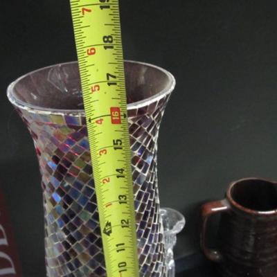 Home Accessories Mosaic Candle Holder Wall Shelf Wall Skillet Clock