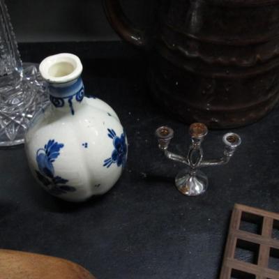 Home Accessories Mosaic Candle Holder Wall Shelf Wall Skillet Clock
