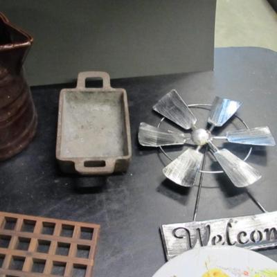 Home Accessories Mosaic Candle Holder Wall Shelf Wall Skillet Clock
