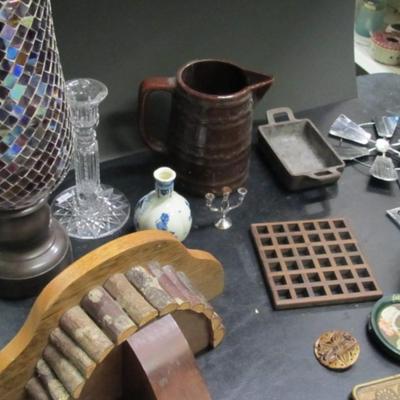 Home Accessories Mosaic Candle Holder Wall Shelf Wall Skillet Clock