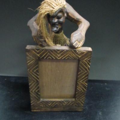 Vintage African Tribe Primitive Hand Carved Photo Frame Vintage African Tribe Primitive Hand Carved Photo Frame