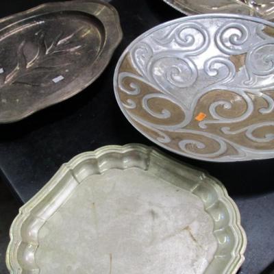 Hand Made Simply Designz Dish Reed & Barton Decorative Serving Tray & Several Platters