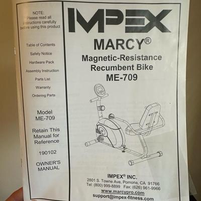 Impex Marcy Recumbent Exercise Bike