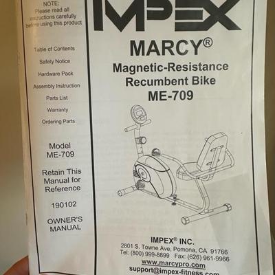 Impex Marcy Recumbent Exercise Bike