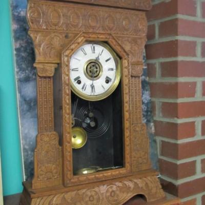 Vintage Steamer No. 48 Gilbert Clock Co. Shelf Clock