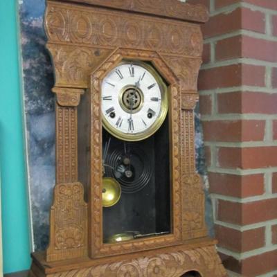Vintage Steamer No. 48 Gilbert Clock Co. Shelf Clock