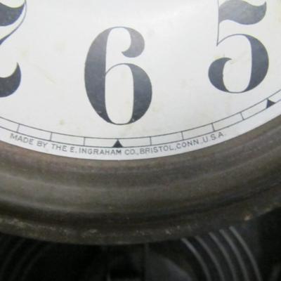 Ingraham Carved Oak Parlor Clock