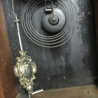 Ingraham Carved Oak Parlor Clock