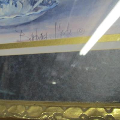 Approx 34 1/2" x 40 1/2" Barbara Mock Floral Print