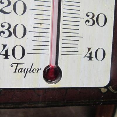 Taylor Wooden Coca Cola Sign With Thermometer