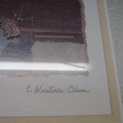 C. Winterle Olson Signed Litho Approx 19 1/2" x 27 1/2"