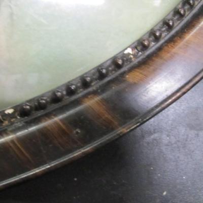 Antique Picture Frame Oval Wood Bubble Glass 21 1/2" x 4"