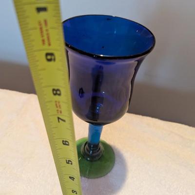 8 - Hand Blown Cobalt Blue Glass Approx 9" Tall