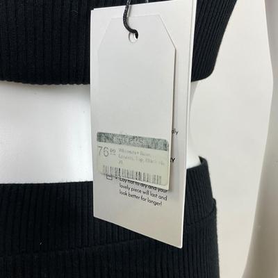 282 New WHIMSY + ROW Women's Finn Skirt Black Rib