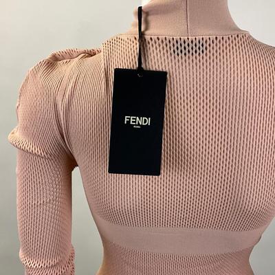 283 New FENDI Mock Neck Long Sleeve Bodysuit