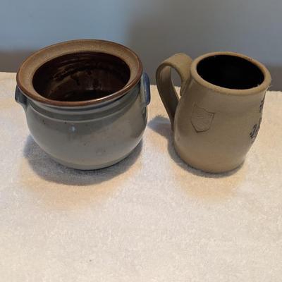 Hand Made Maple City Pottery Jug & Connecticut Bowl #2