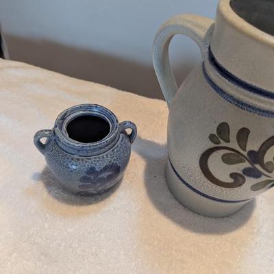 Stoneware Pitcher & Crocks