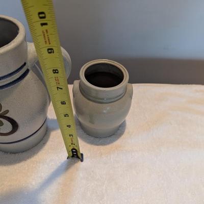 Stoneware Pitcher & Crocks