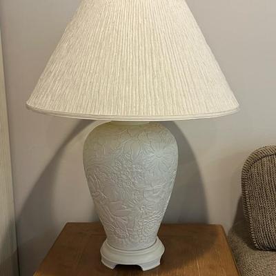 Two Beautiful Matching Floral Patterned Lamps