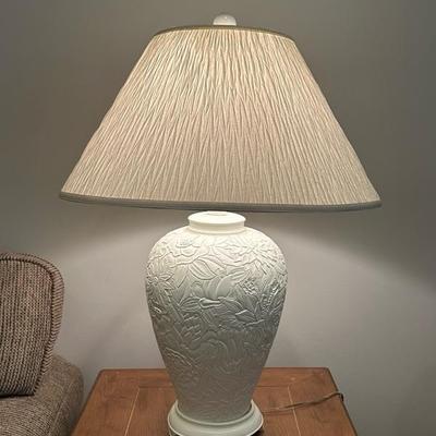 Two Beautiful Matching Floral Patterned Lamps
