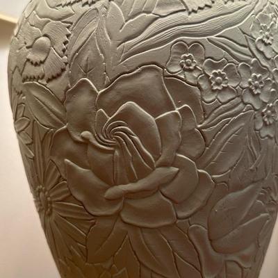 Two Beautiful Matching Floral Patterned Lamps
