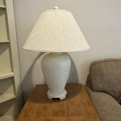 Two Beautiful Matching Floral Patterned Lamps