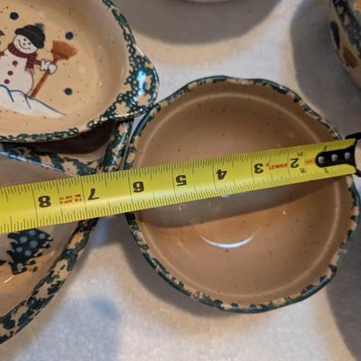 ABC Distributing Country Christmas Snowman Dishes & Cookie Jar