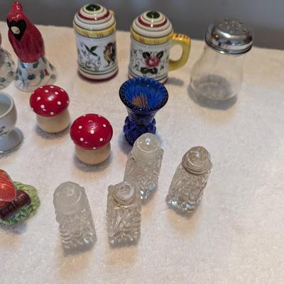Vintage Salt & Pepper Shakers Crystal Toothpick Holders