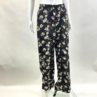 286 OFF WHITE Floral Design Jogger Pants