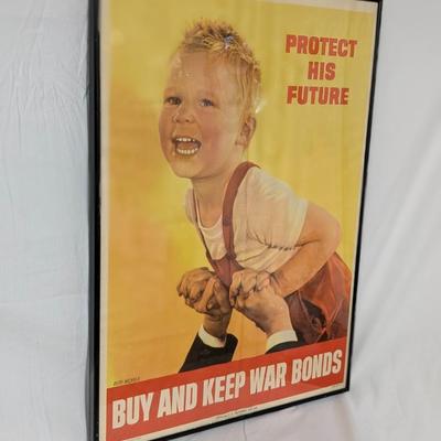 Sale Photo Thumbnail #1: The hope we place in our children is the motivating message behind this simple, yet effective WWII poster that was created by the U.S. Treasury. 
28" x 39"