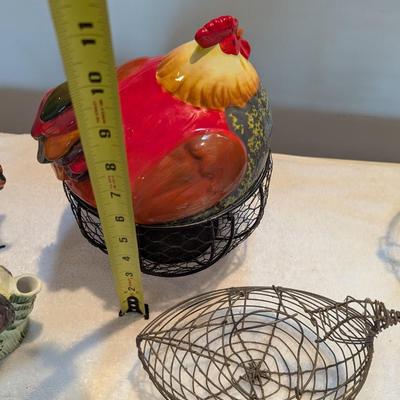 Rooster Decor Cutting Board Bowls Coasters Baskets