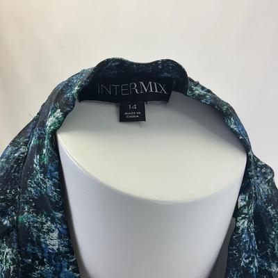 289 INTERMIX Blue Silk Mini Dress