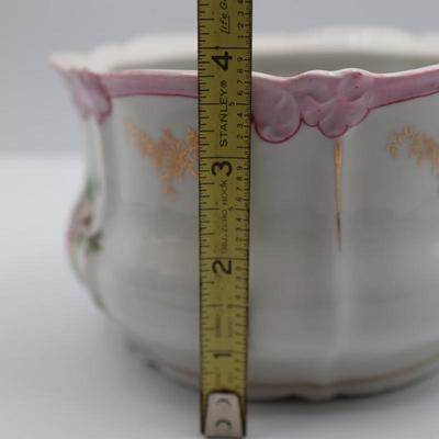 Floral Biscuit Barrel with Lid (See Details)