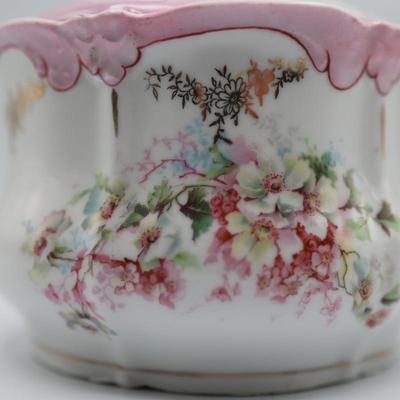 Floral Biscuit Barrel with Lid (See Details)