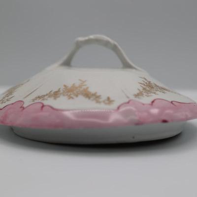 Floral Biscuit Barrel with Lid (See Details)
