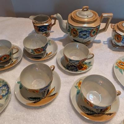 Vintage Hand Painted Japan Tea Set