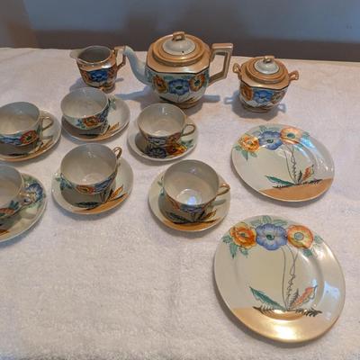 Vintage Hand Painted Japan Tea Set