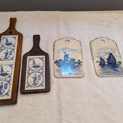Delft Tile & Wood Cutting Boards