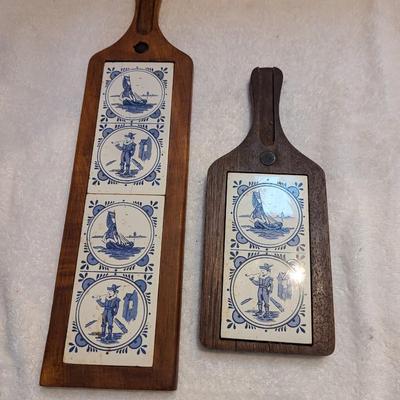Delft Tile & Wood Cutting Boards