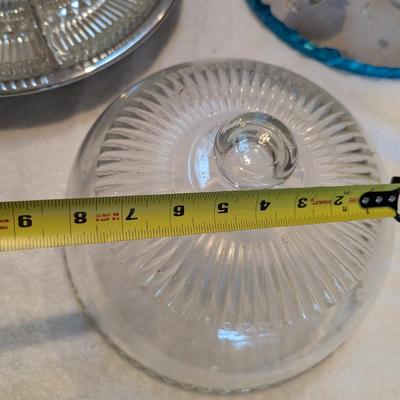 Vintage Lazy Susan Party Platter & Mesh Food Covers