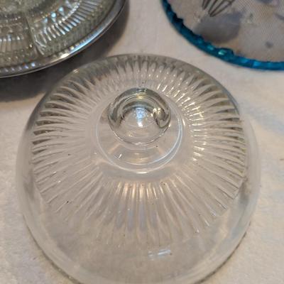 Vintage Lazy Susan Party Platter & Mesh Food Covers