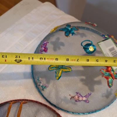 Vintage Lazy Susan Party Platter & Mesh Food Covers