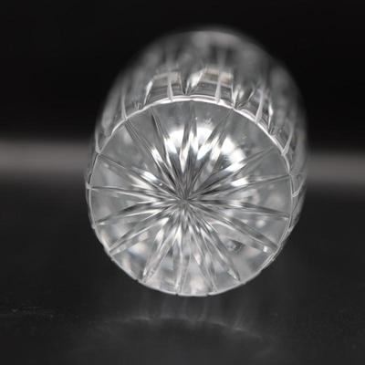 Etched Barrel Shaped Vase