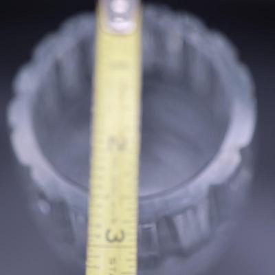 Etched Barrel Shaped Vase