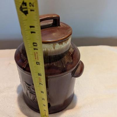 McCoy Milk Jug Brown Drip 7019 Cookie Jar