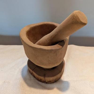 Hechoen Puerto Rico Large Wooden Mortar & Pestle